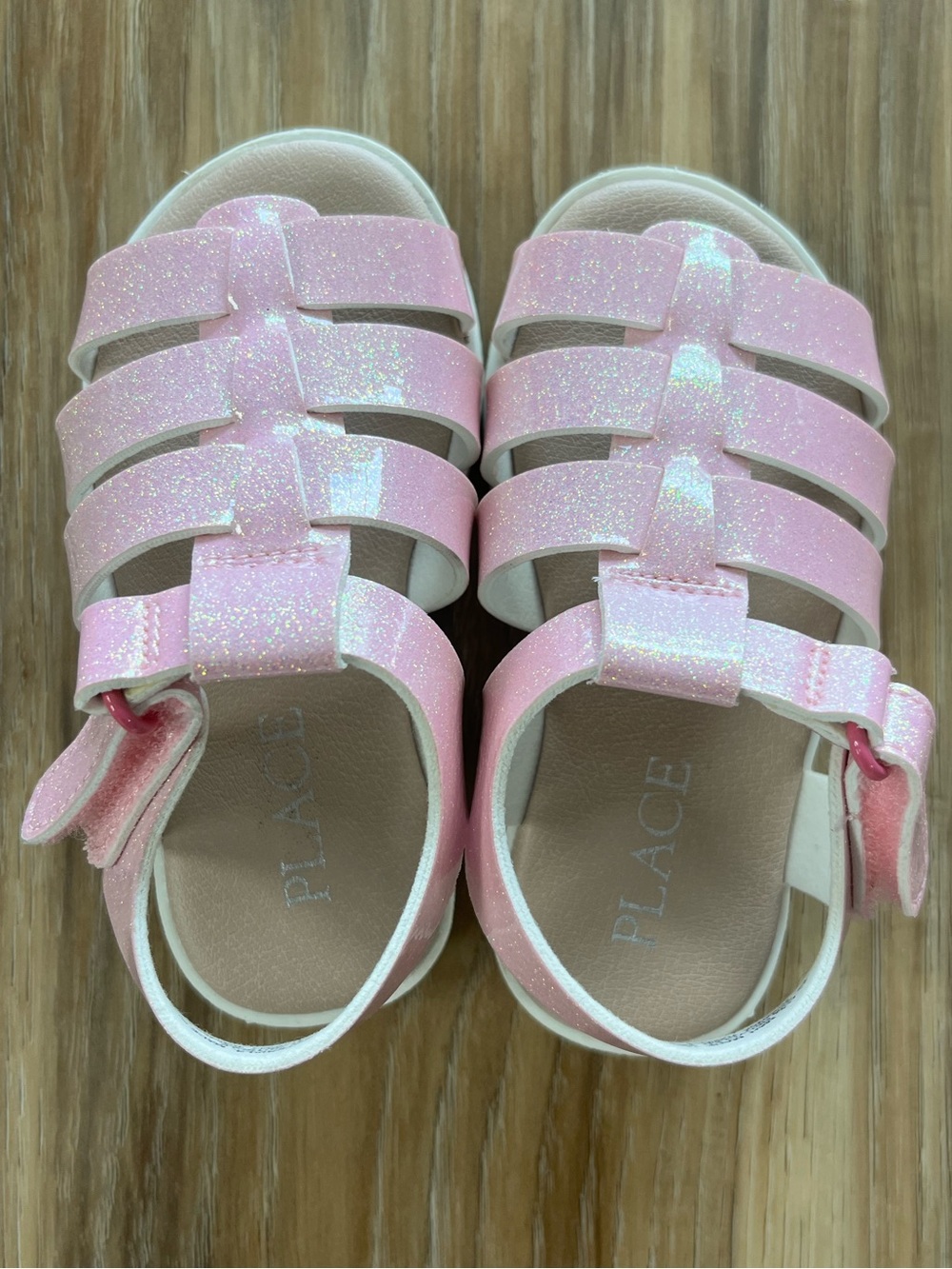 The Children's Place Sparkle Pink Baby Sandals, Size 5, Worn only a couple times